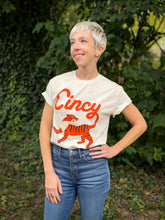 Load image into Gallery viewer, Cincy Bengal Tiger T-Shirt (warm white)