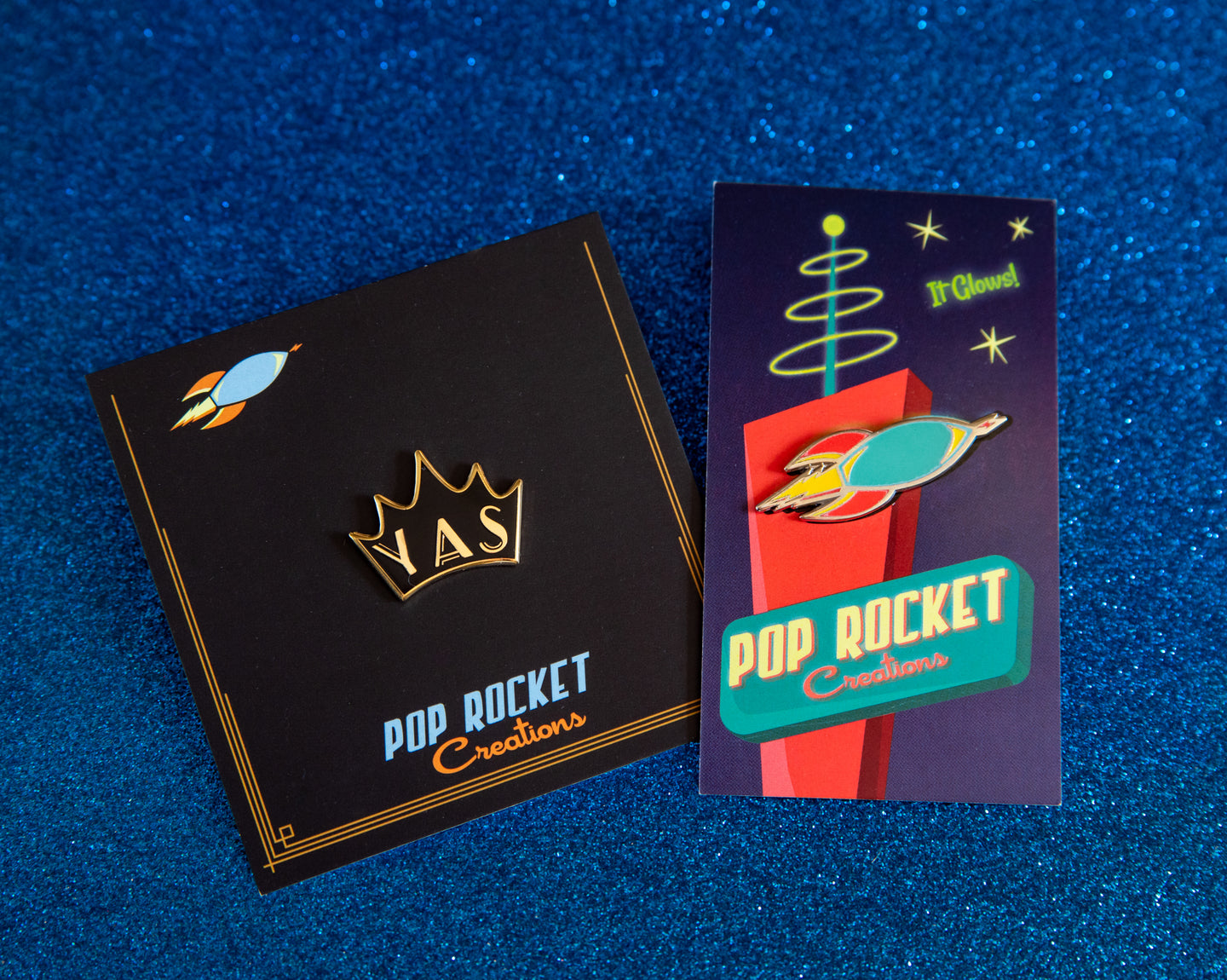 Seconds Sale - Pop Rocket pin or Yas pin