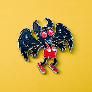 Mothman in Flight Enamel Pin