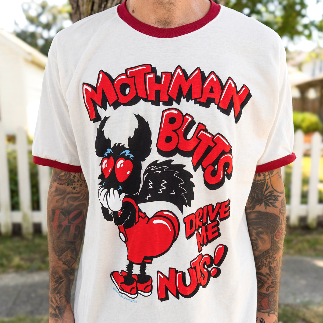 NEW Mothman Butts Ringer T-Shirt