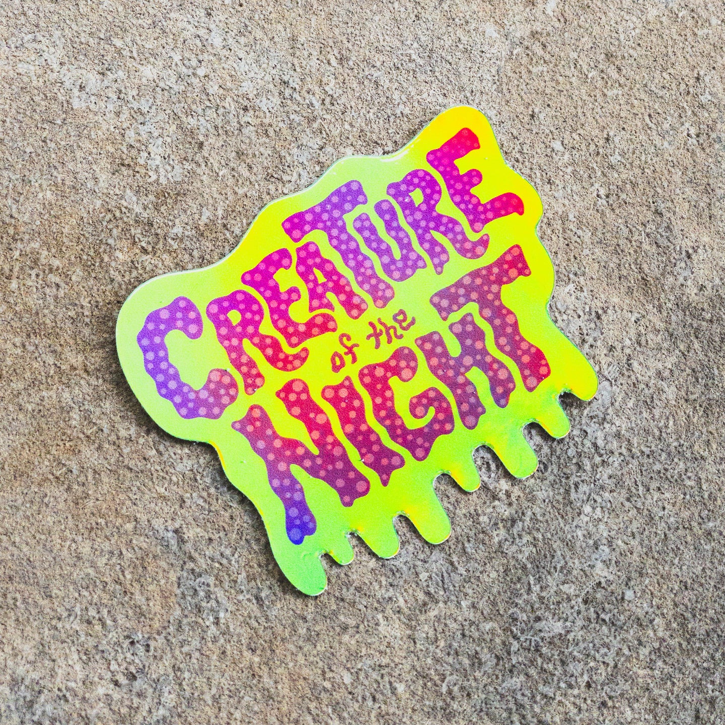 Creature of the Night holographic sticker