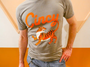 Cincy Bengal Tiger T-Shirt (Grey)