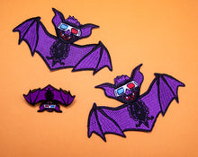 Load image into Gallery viewer, Batty in 3D Glasses Enamel Pin
