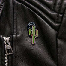 Load image into Gallery viewer, SALE - Cactus Moon Enamel Pin (glows in the dark!)