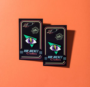 Electric Eye Pin (glows in the dark!)
