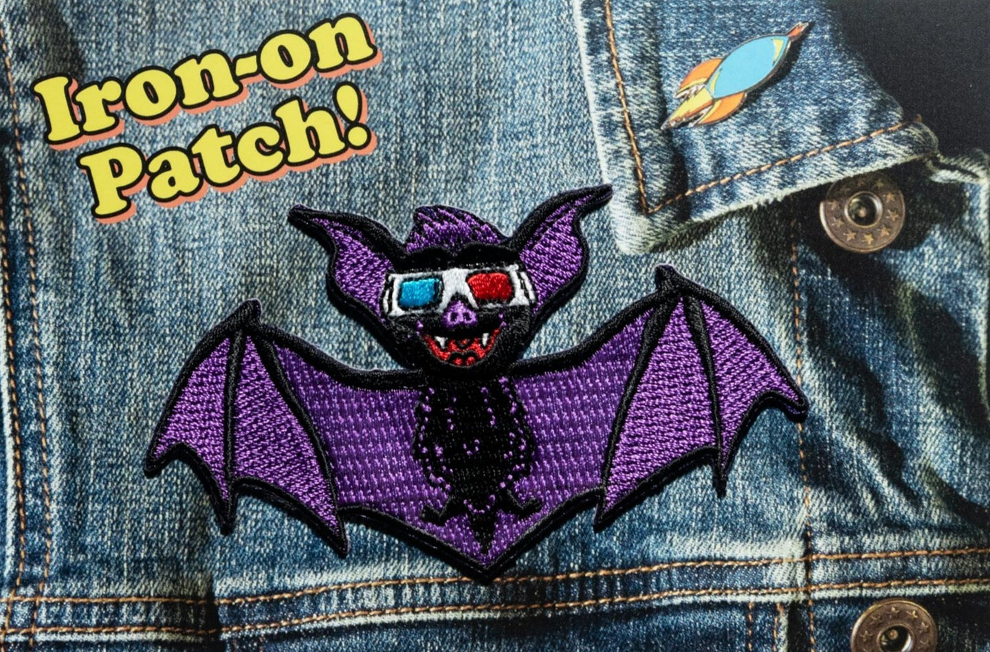 Batty in 3D Glasses Patch