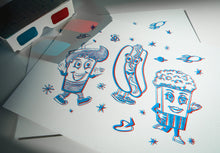 Load image into Gallery viewer, Drive-In Movie Snacks Screen Print